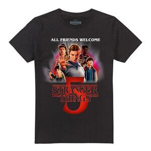 Stranger Things 5 Unisex Adult Poster T-Shirt / Black